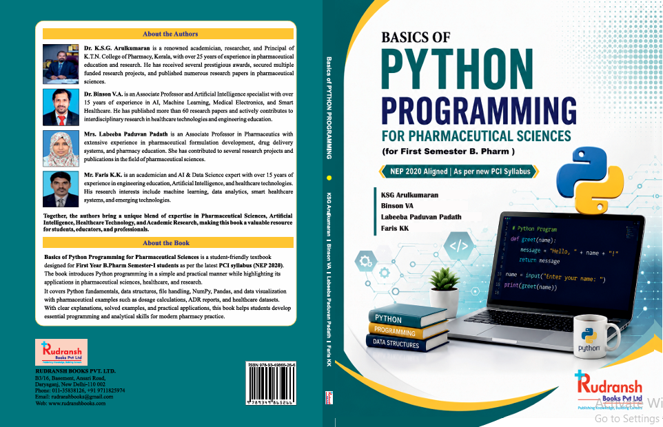 Basics of Phython Programming for Pharmaceutical Sciences